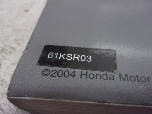 Honda Dirt Bike MX 2004-2007 CR125R OEM Service Manual Part# 61KSR03