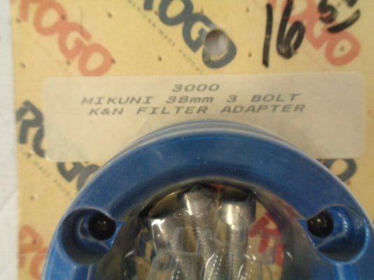 Kawasaki Jet Ski NEW Rare ROGO 38MM Mikuni 3 Bolt K&N Adapter Part# 85-2004