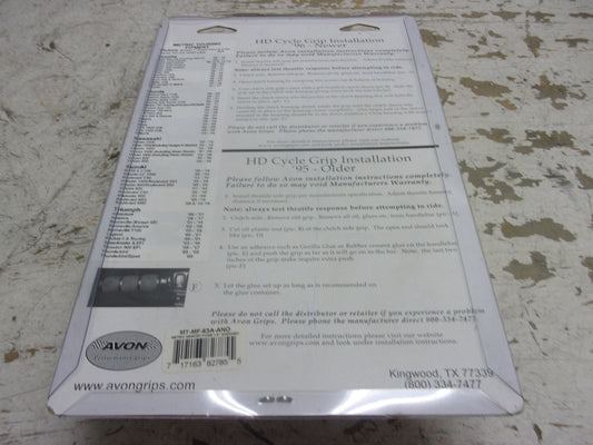 NEW Avon Grips Black Medium Memory Foam Grips for Metric Part# MT-MF-63A-ANO