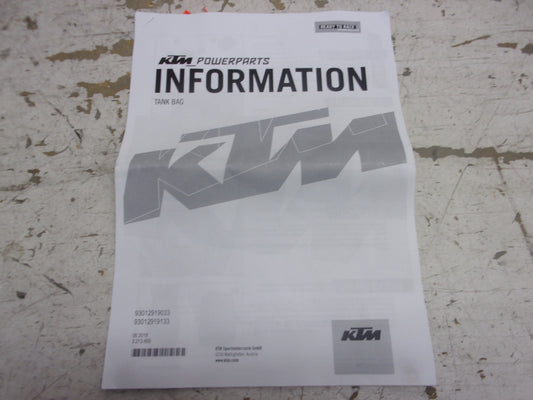 KTM Dirt Bike KTM Bag Mens Tank Duke 125 250 390 2017 2018 Part# 93012919033