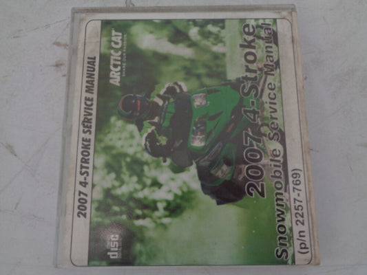 Arctic Cat 2007 4-Stroke Snowmobile Service Manual CD Disc Part# 2257-769