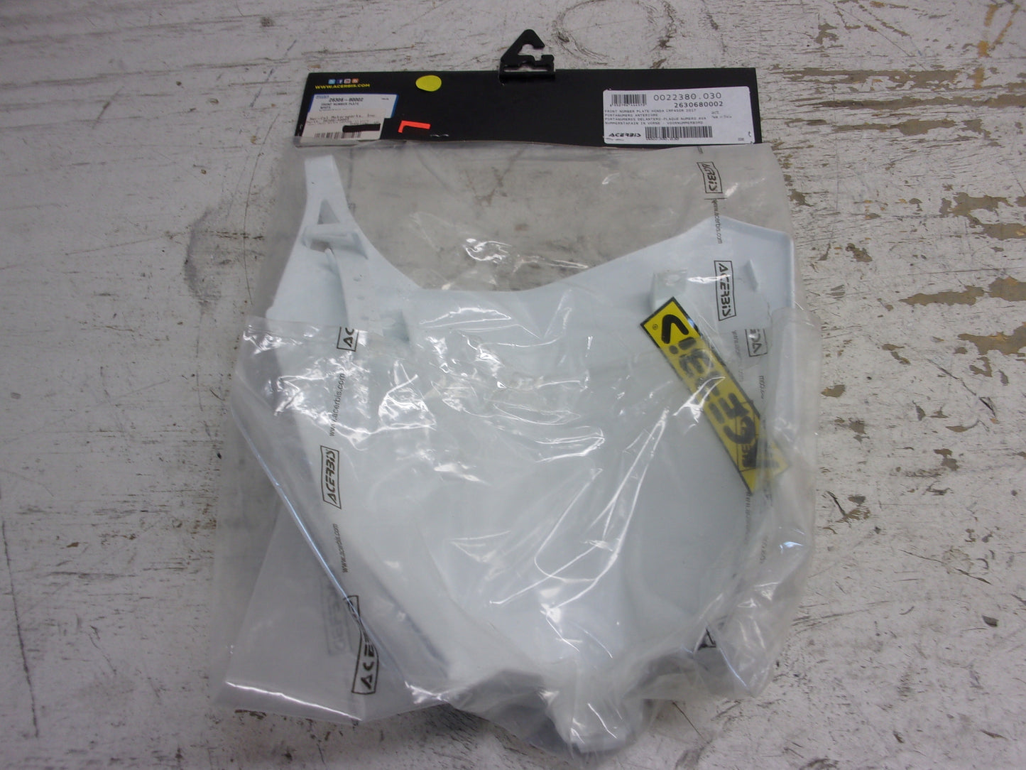 Honda 2017 CRF450R NEW Acerbis Front Number Plate Assembly Part# 26306-80002