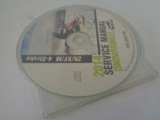 Arctic Cat Snowmobile 2014 ZR/XF/M 4-Stroke Service Manual CD Disc # 2260-189