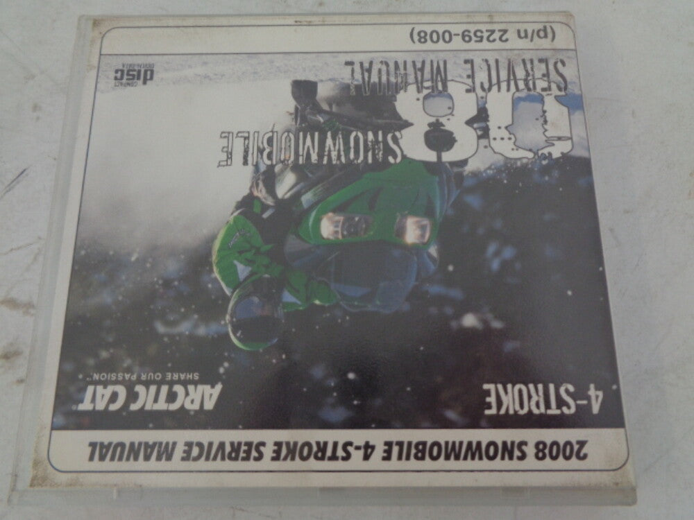 Arctic Cat 2008 4-Stroke Snowmobile Service Manual CD Disc Part# 2259-008