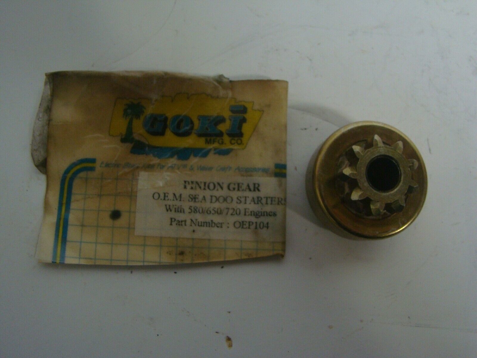 Sea Doo Bombardier 580 650 720 cc Goki Starter Pinion Gear NEW Part# OEP104
