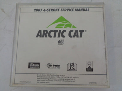 Arctic Cat 2007 4-Stroke Snowmobile Service Manual CD Disc Part# 2257-769