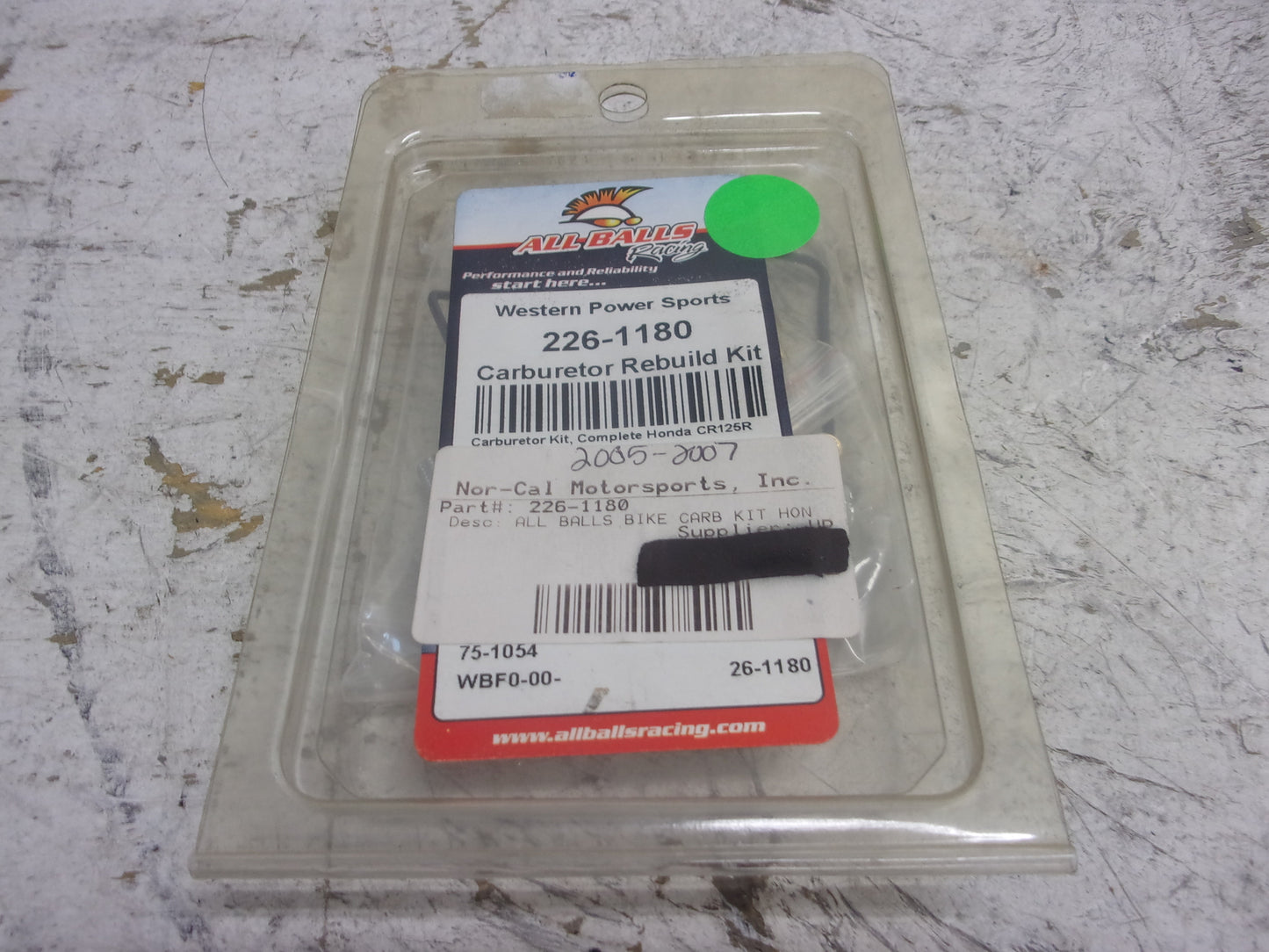 Honda 2005-2007 CR125R New All Balls Racing Carburetor Rebuild Kit # 26-1180