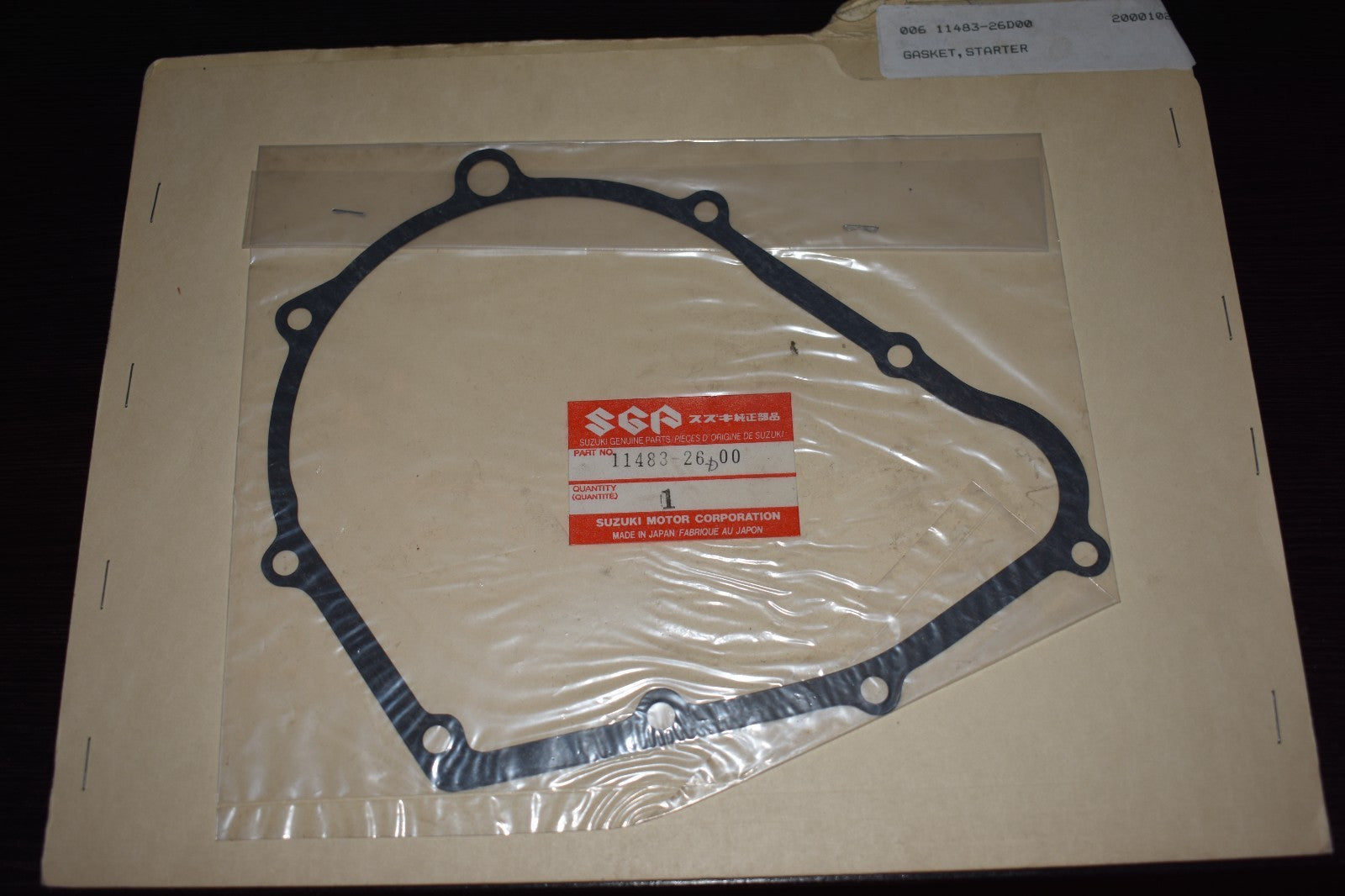 1991-93 Suzuki GSX1100G Magneto Cover Gasket 11483-26D00