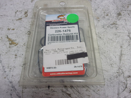 Honda 2008-2017 CRF250X New All Balls Racing Carburetor Rebuild Kit # 26-1476