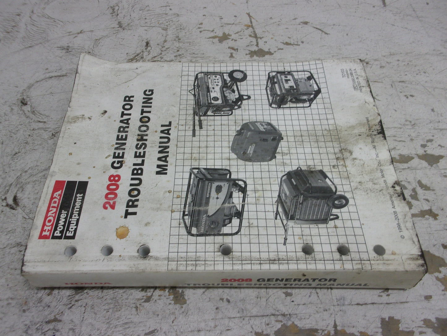 Honda Generator 2008 OEM Generator Troubleshooting Manual Part# TO103