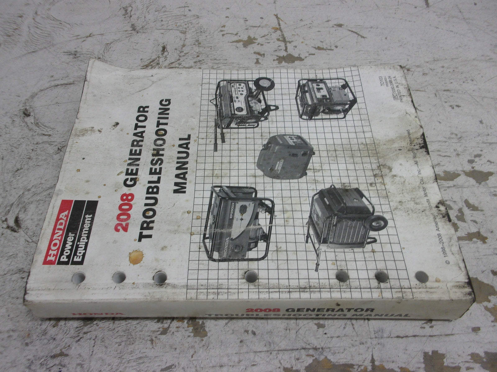 Honda Generator 2008 OEM Generator Troubleshooting Manual Part# TO103