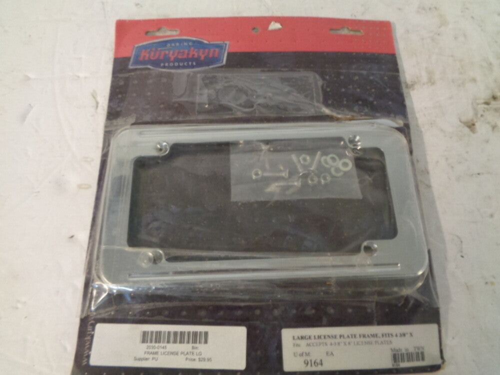 Honda Suzuki Kawasaki Harley-Davidson Kuryaykn Large License Plate Frame # 9164