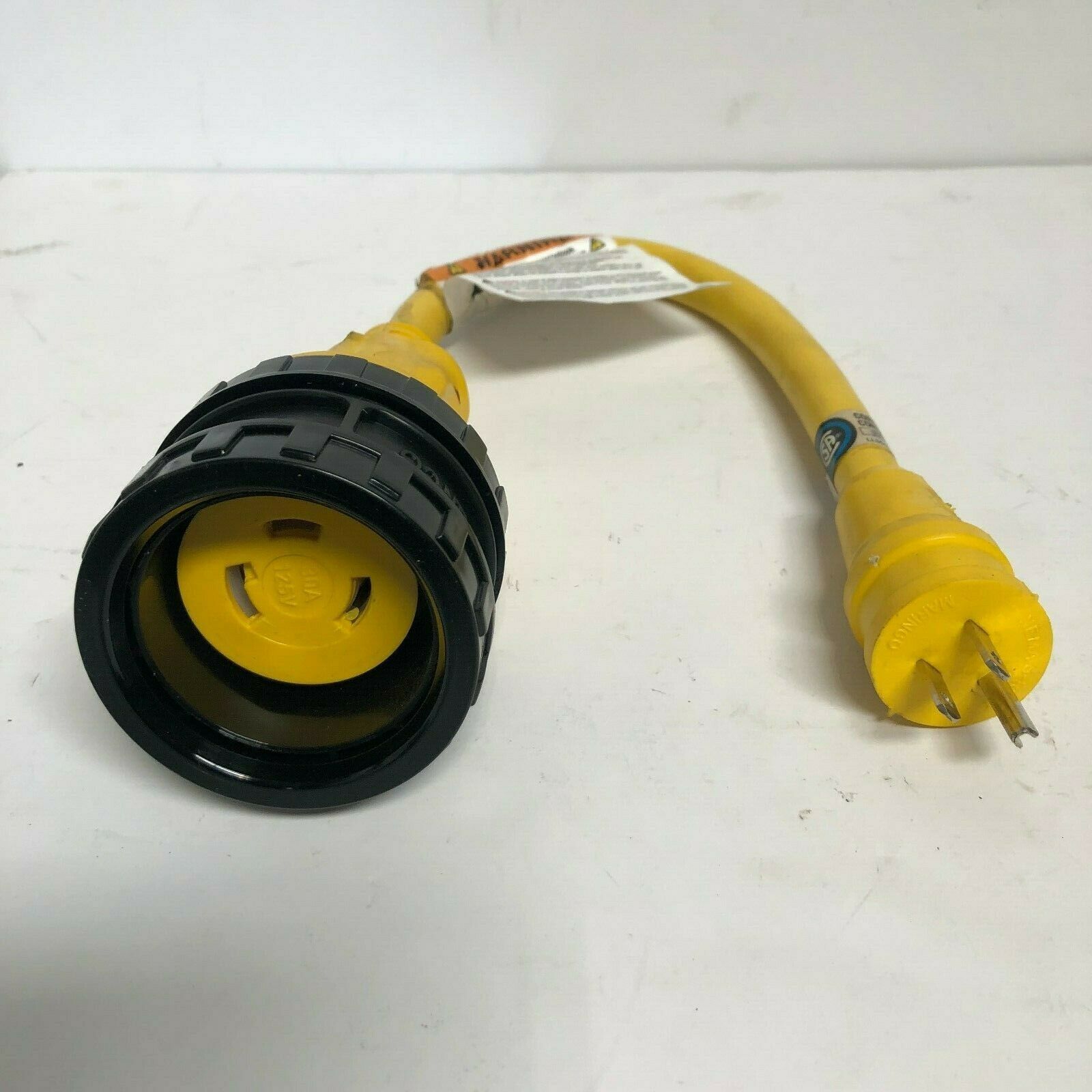Marinco Pigtail Power Cord plus Adapter Part# 104SPPRV