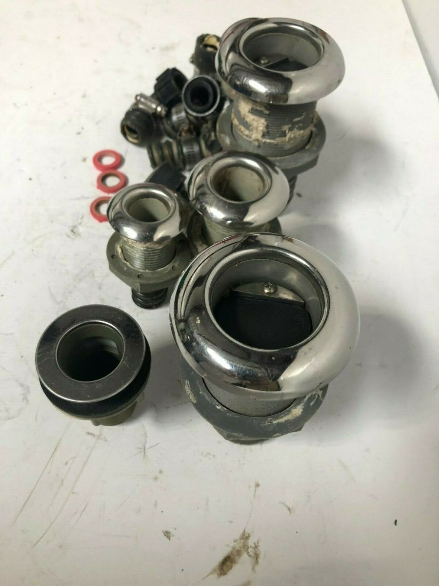 Bilge Fitting Set Plastic Chrome (11 Pieces)