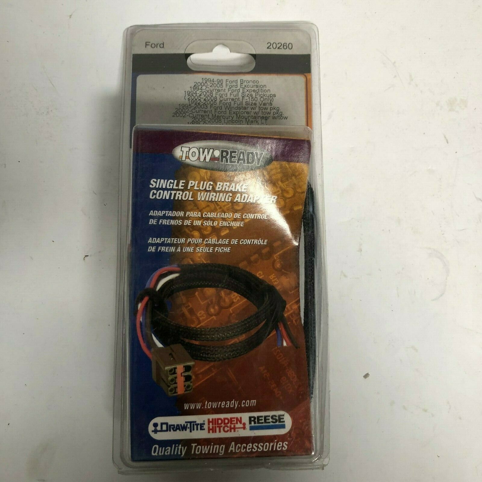 Tow Ready Ford Single Plug Brake Control Wiring Adapter Part# 20260