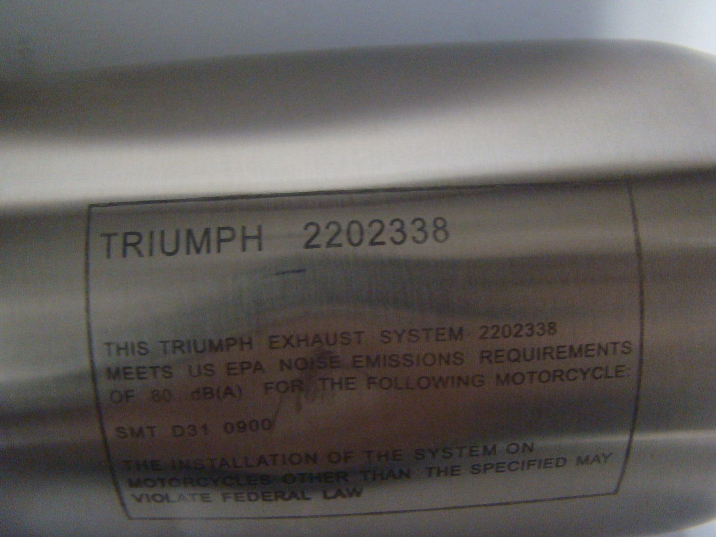 Triumph Bonneville Exhaust Muffler New 2016 Part # 2202388