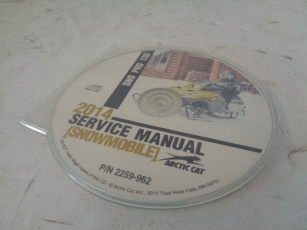 Arctic Cat Snowmobile 2014 Snow Pro 120 Service Manual CD Disc Part# 2259-962