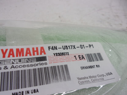 Yamaha 2023-2024 VX C/D/L OEM RH Green Ornament Assembly # F4N-U517X-01-98