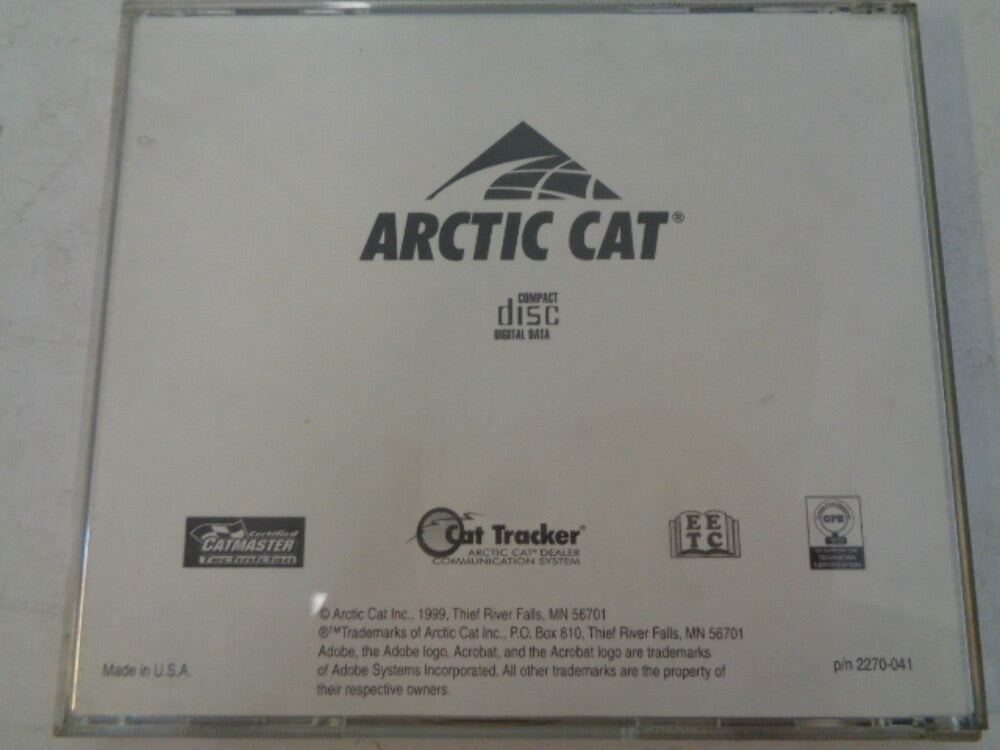 Arctic Cat 2000 Snowmobile Service Manual CD Disc Part# 2270-041