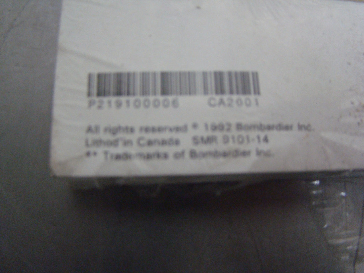 Sea-Doo 1992 Service Manual 5805-5851-5812-5860 4 Models Shop Manual 219100006