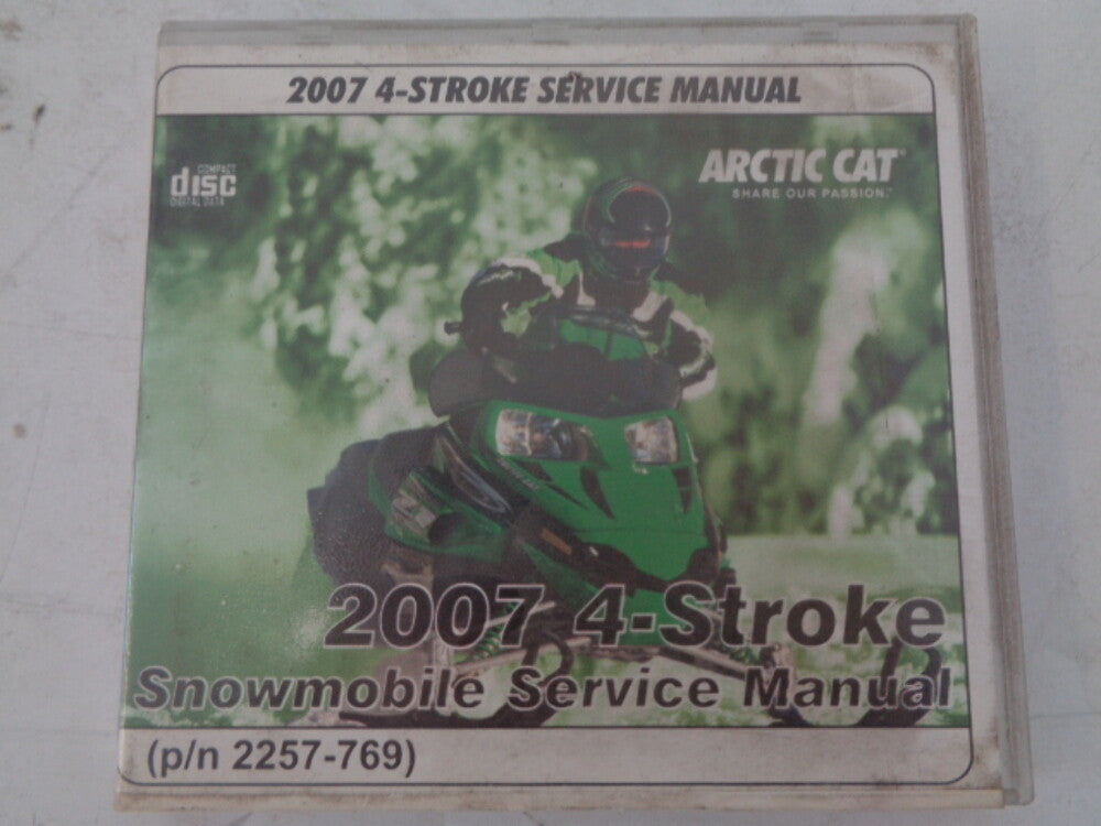 Arctic Cat 2007 4-Stroke Snowmobile Service Manual CD Disc Part# 2257-769