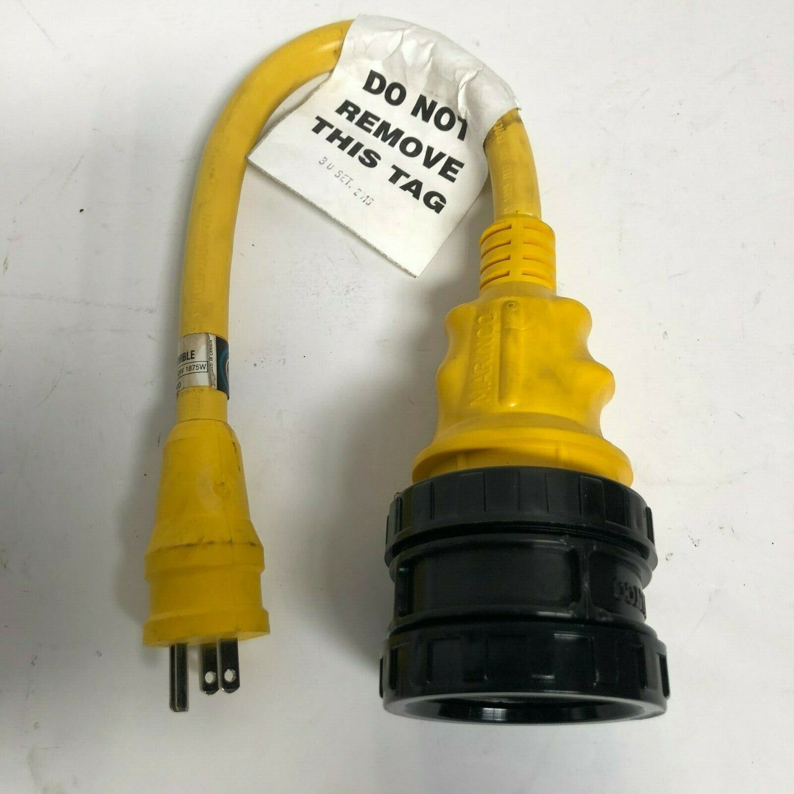 Marinco Pigtail Power Cord plus Adapter Part# 104SPPRV