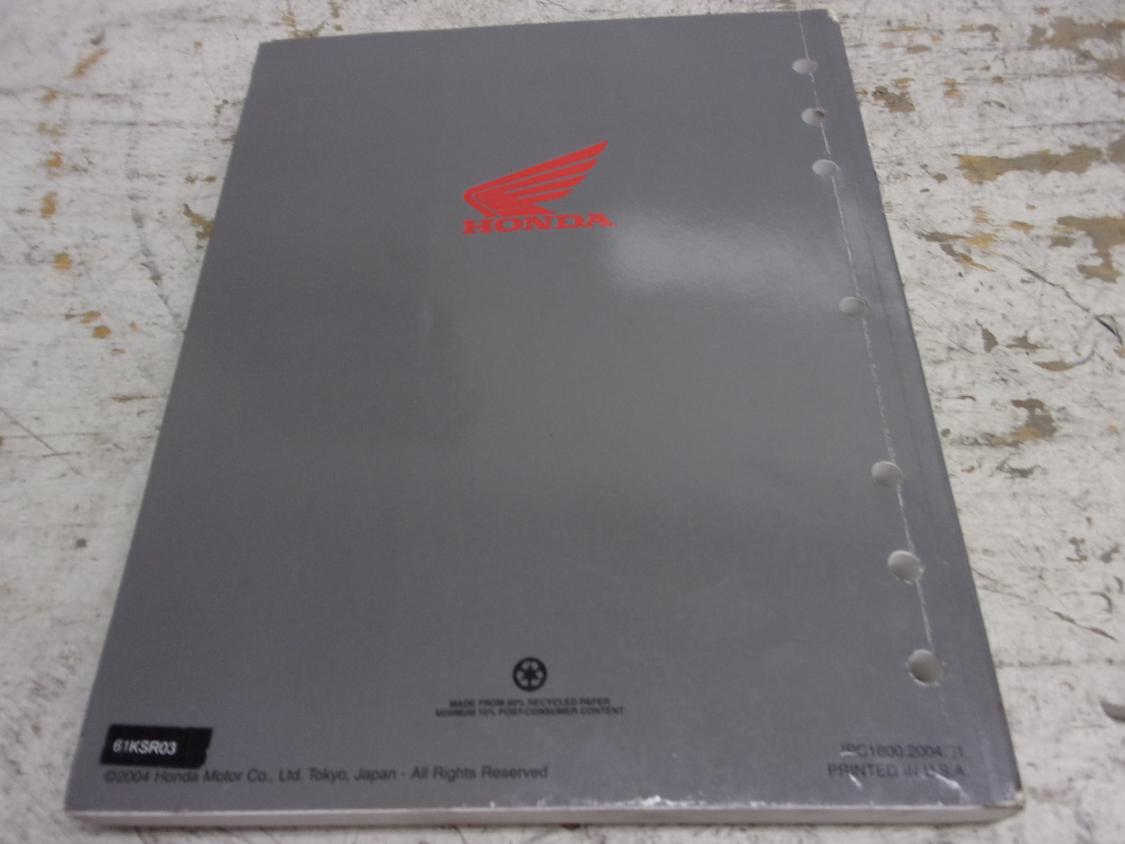 Honda Dirt Bike MX 2004-2007 CR125R OEM Service Manual Part# 61KSR03