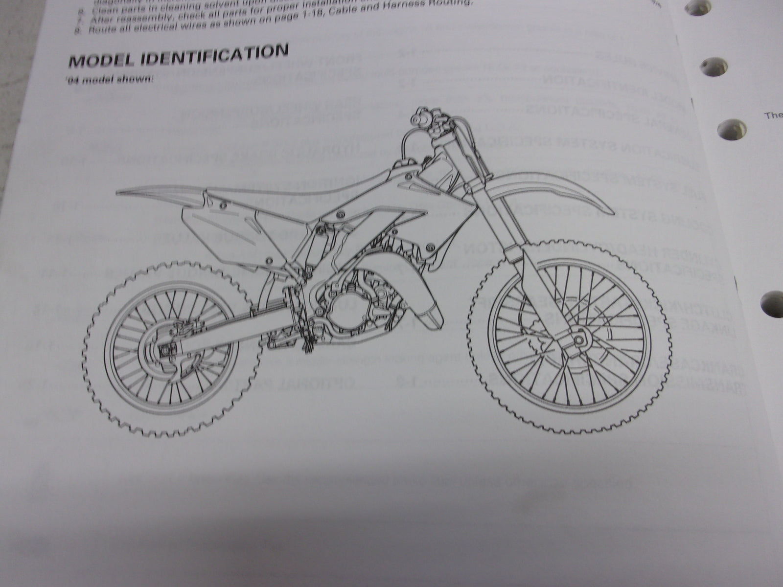 Honda Dirt Bike MX 2004-2007 CR125R OEM Service Manual Part# 61KSR03