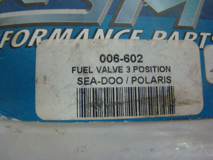 Polaris / Sea Doo WSM 3 Position Fuel Valve Assembly New Part# 006-602