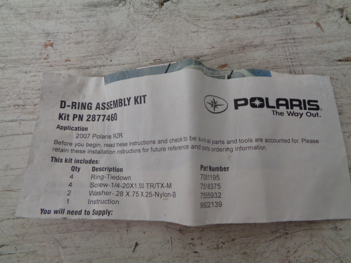 Polaris Bed D-Rings 2008-2020 XP S 4 Turbo EPS RZR 1000 900 800 570 # 2877460
