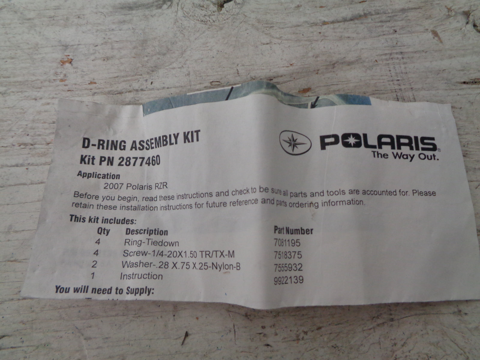 Polaris Bed D-Rings 2008-2020 XP S 4 Turbo EPS RZR 1000 900 800 570 # 2877460