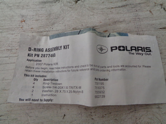 Polaris Bed D-Rings 2008-2020 XP S 4 Turbo EPS RZR 1000 900 800 570 # 2877460