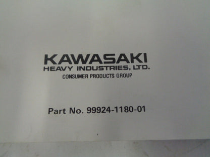 Kawasaki Jet Ski 1994 XIR OEM Service Manual Part# 99924-1180-01
