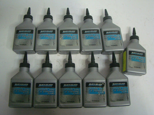 OEM Mercury Quicksilver Power Trim & Steering Fluid 8oz Bottle with Needle Top