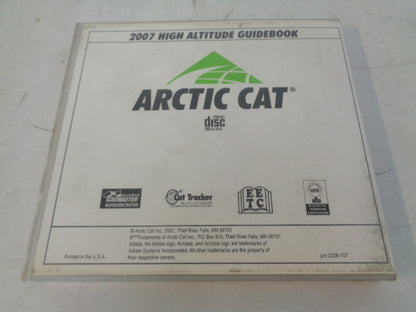 Arctic Cat 2007 Snowmobile High Altitude Guidebook CD / Disc # 2258-107