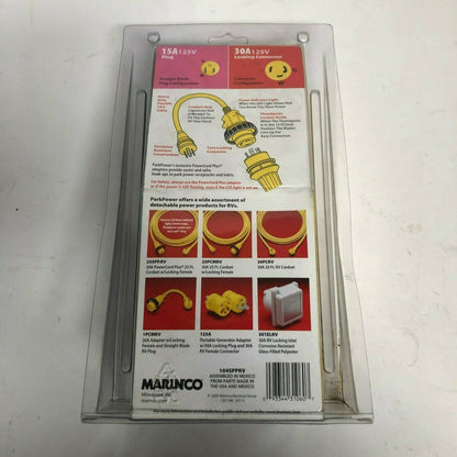 Marinco Pigtail Power Cord plus Adapter Part# 104SPPRV