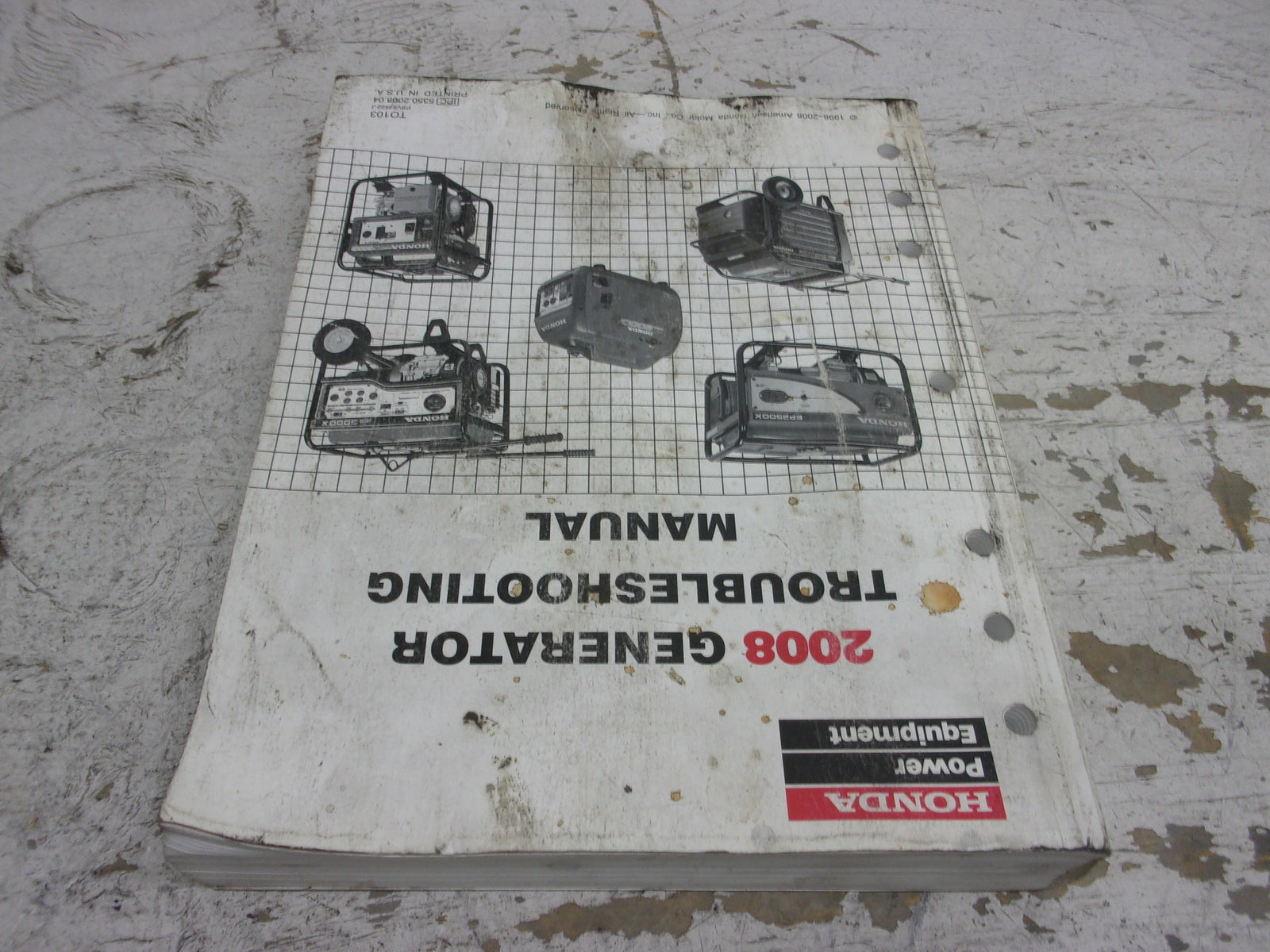 Honda Generator 2008 OEM Generator Troubleshooting Manual Part# TO103