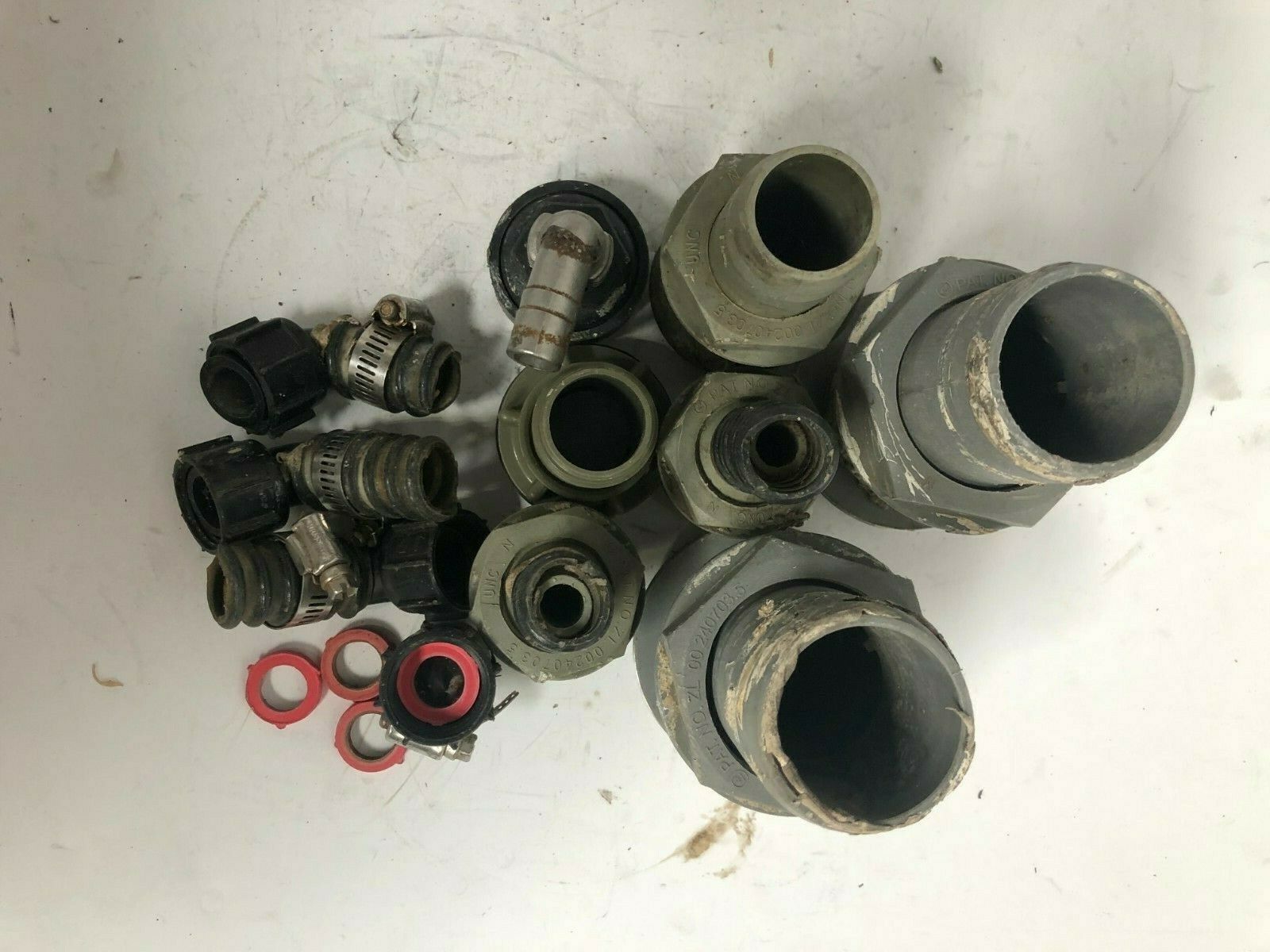Bilge Fitting Set Plastic Chrome (11 Pieces)