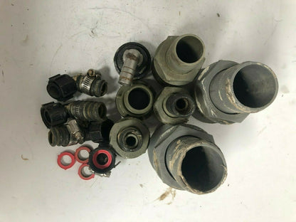 Bilge Fitting Set Plastic Chrome (11 Pieces)