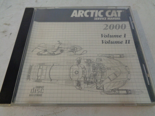 Arctic Cat 2000 Snowmobile Service Manual CD Disc Part# 2270-041