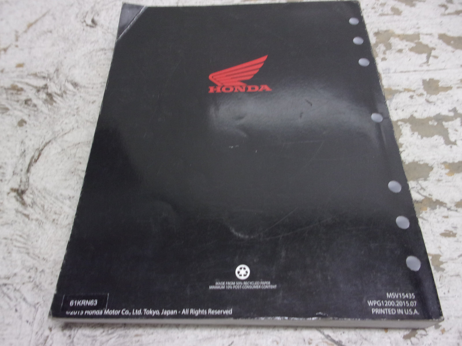 Honda Dirt Bike MX 2014-2007 CRF250R OEM Service Manual Part# 61KRN63