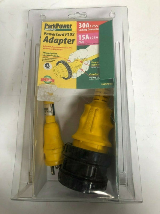 Marinco Pigtail Power Cord plus Adapter Part# 104SPPRV