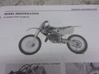 Honda Dirt Bike MX 1998-1999 CR125R OEM Service Manual Part# 61KZ451
