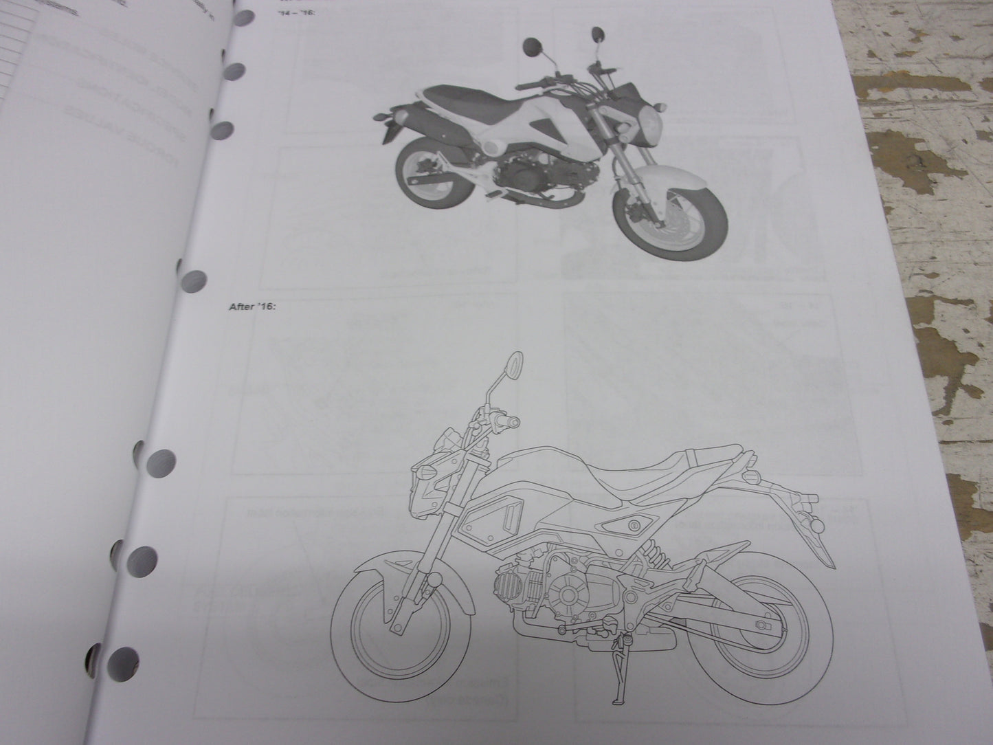 Honda Scooter 2014-2017 Grom 125 OEM Service Manual Part# 61K2602