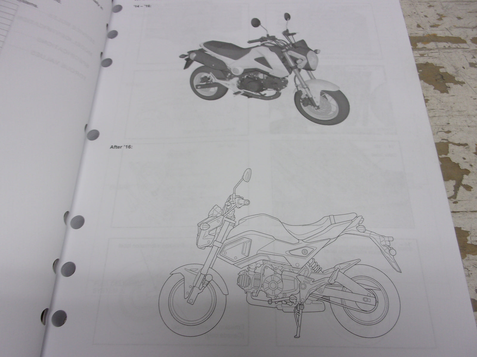 Honda Scooter 2014-2017 Grom 125 OEM Service Manual Part# 61K2602