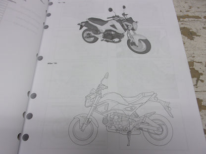 Honda Scooter 2014-2017 Grom 125 OEM Service Manual Part# 61K2602