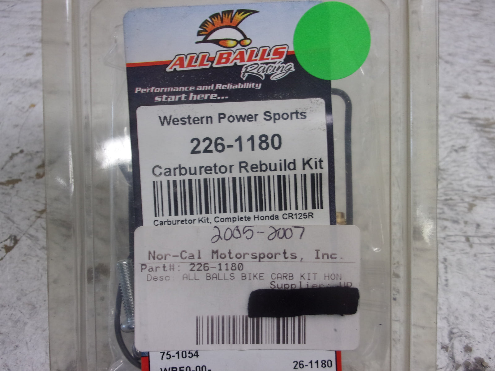 Honda 2005-2007 CR125R New All Balls Racing Carburetor Rebuild Kit # 26-1180