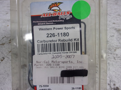 Honda 2005-2007 CR125R New All Balls Racing Carburetor Rebuild Kit # 26-1180