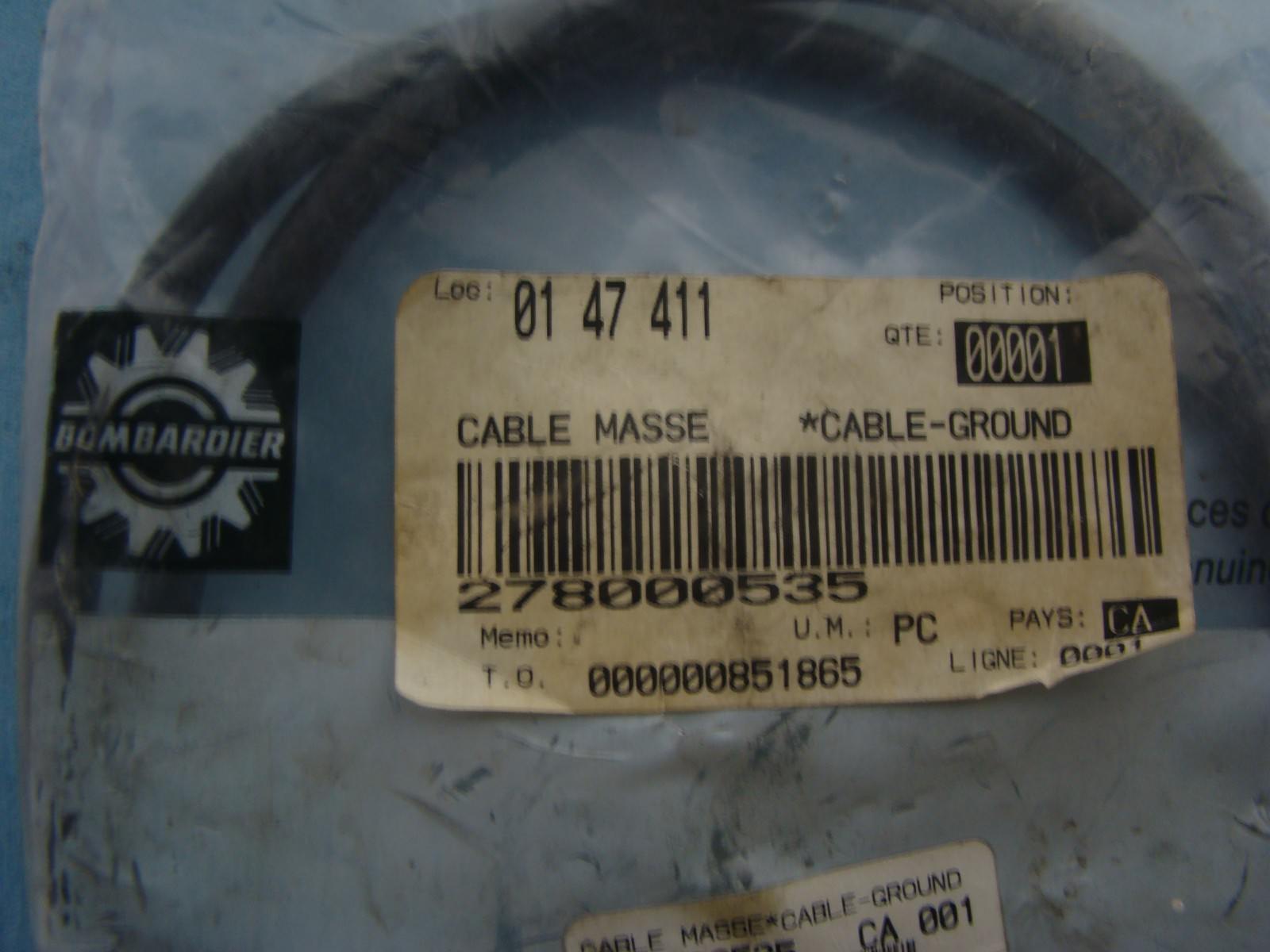 Sea-Doo BRP 1994-1996 Speedster OEM NOS Battery Ground Cable Part# 278000535