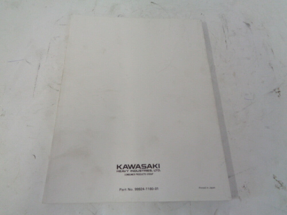 Kawasaki Jet Ski 1994 XIR OEM Service Manual Part# 99924-1180-01